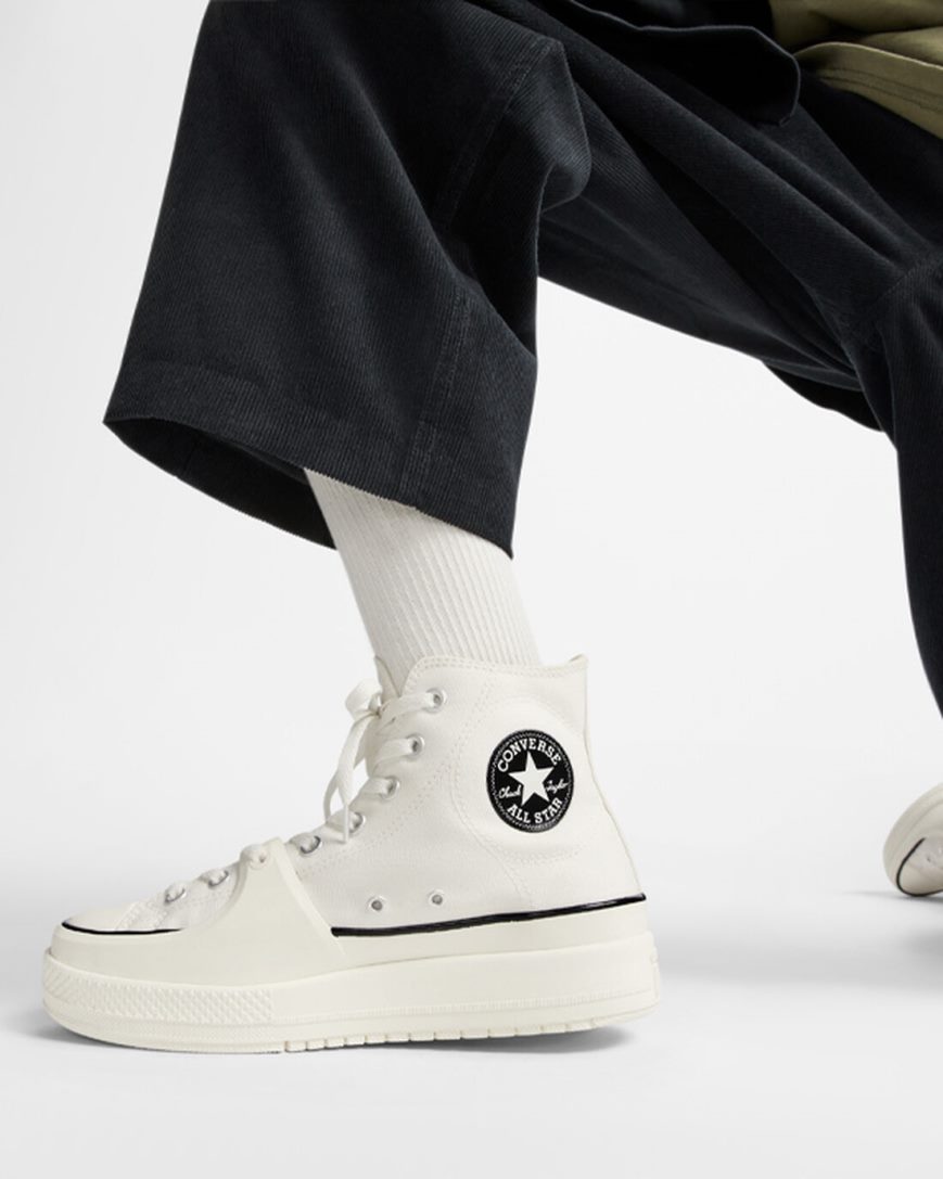Women's Converse Chuck Taylor All Star Construct High Top Shoes White / Black | AU 9C463D